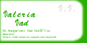 valeria vad business card